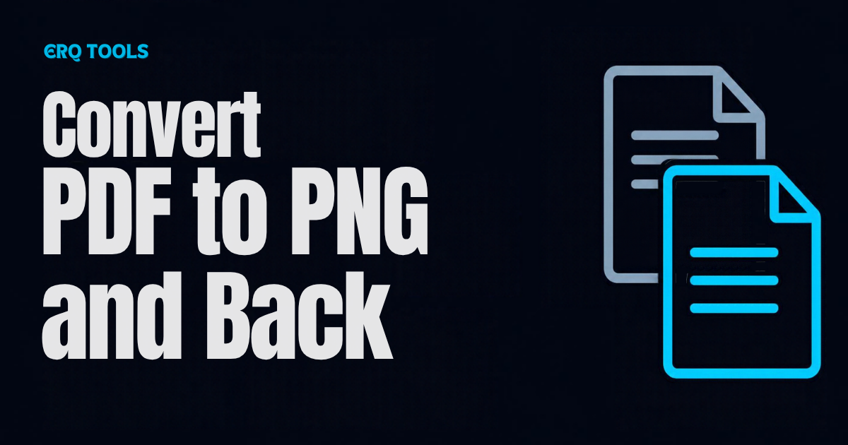 FRQ Tools cover image: Convert PDF to PNG and Back