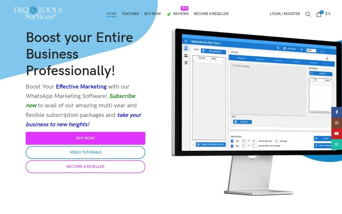 WaSender website